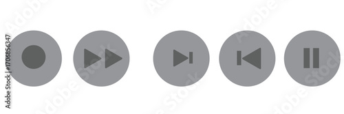 play and pause button icon. music player icon. media player icon. audio and video player. play and pause icon for app, ui and website. vector illustration on transparent background