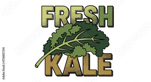 Logo illustration celebrating National Kale Day with a vibrant green kale leaf and 'FRESH KALE' text in bold, gradient letters on a white background.