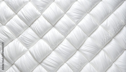 Abstract quilted white fabric texture