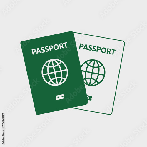 "Passport Document Vector Illustration for Travel and Identity"