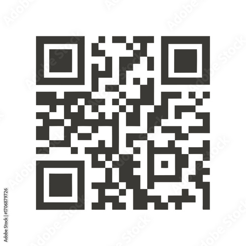 QR code icon transparent png. vector 
