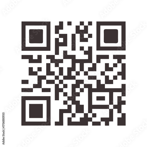 QR code icon transparent png. vector 
