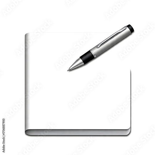 fountain pen and blank paper