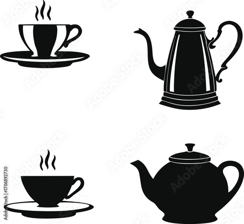 Hot Drink Teapot and Cup Artwork