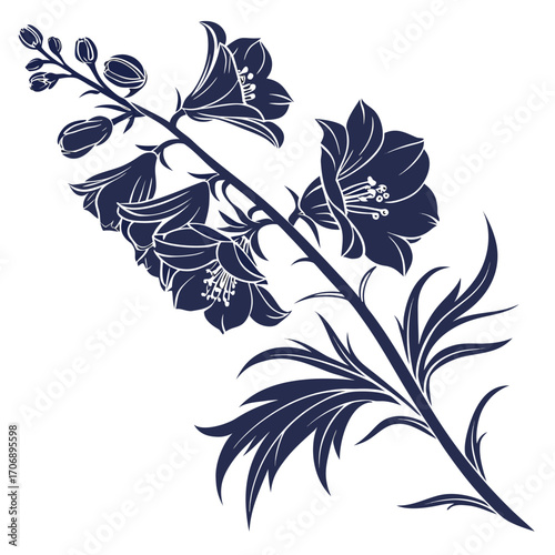 black and white with leaves