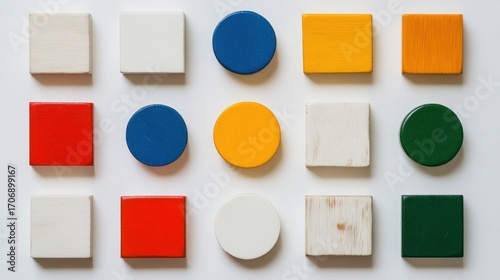 Geometric shapes color palette design