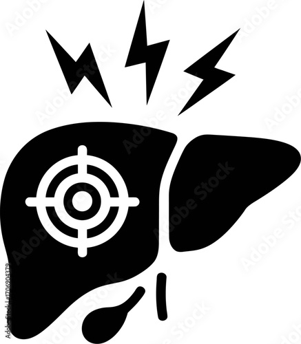 Liver pain hepatitis cirrhosis liver disease liver cancer icon