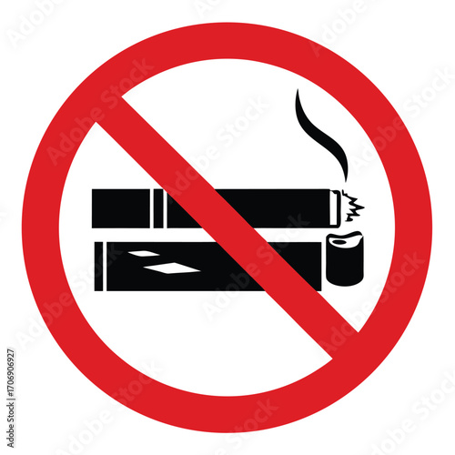 No smoking, No vaping combined sign. High resolution vector icon 
