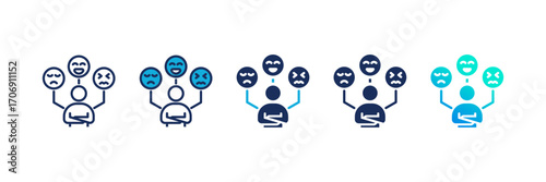 Expression icon set multiple style collection
