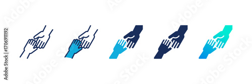 To Help icon set multiple style collection