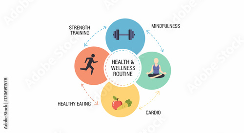 Healthy Lifestyle Visual Representation for Personal Wellbeing Cycle