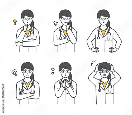 医者のアイコンセット イラスト素材