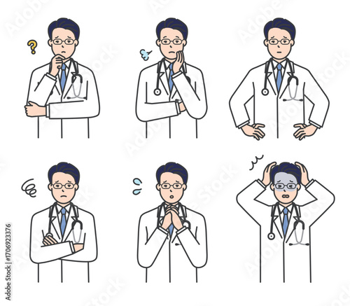 医者のアイコンセット イラスト素材
