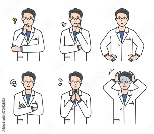 医者のアイコンセット イラスト素材