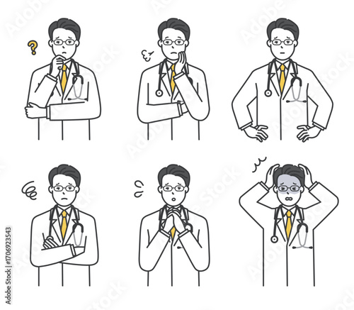 医者のアイコンセット イラスト素材