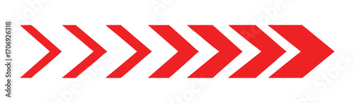 Red Dynamic arrow symbol.  
