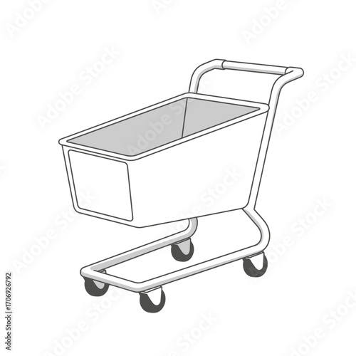 Shopping Cart Icon – Minimalist E-commerce Vector