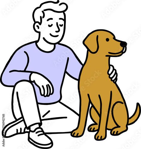Dog Walkers, people with dog walking,dog walk pet owner, man woman walking dog ilustration flat vector design