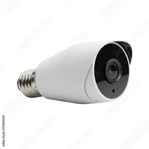 E27 Bulb base security camera isolated PNG with Transparent Background