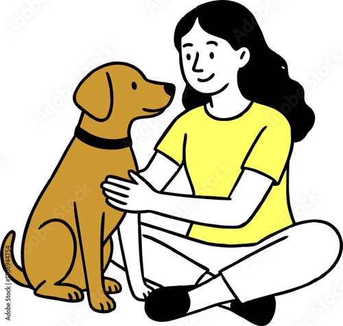 Dog Walkers, people with dog walking,dog walk pet owner, man woman walking dog ilustration flat vector design