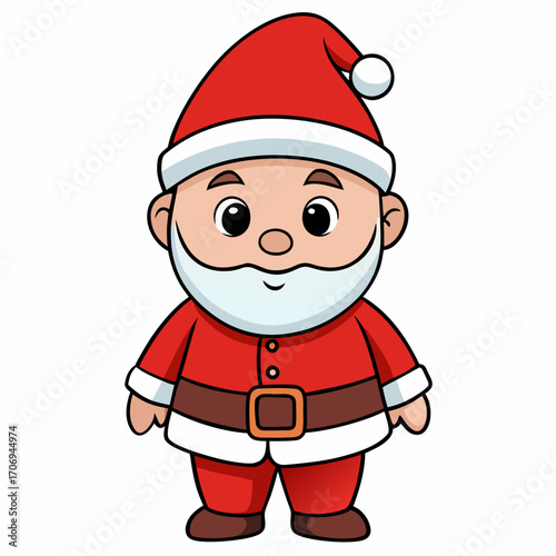 Cartoon santa claus illustration christmas character holiday season vector graphics festive december design