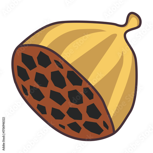 A Cute beehive or honeycombs  cartoon illustration