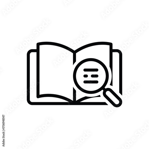 Black line icon for exploratory learning