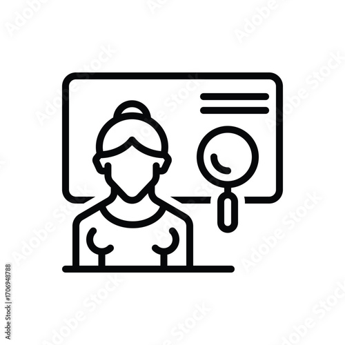 Black line icon for inquiry based teaching