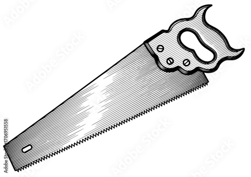 hand-saw-line-art-vector