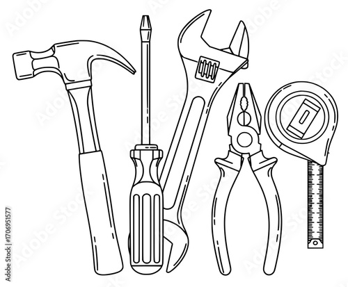 repair-tools-collection-line-art