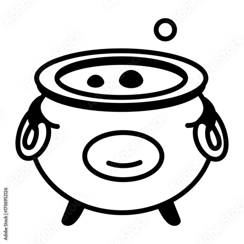 A sketchy style icon showing a cauldron
