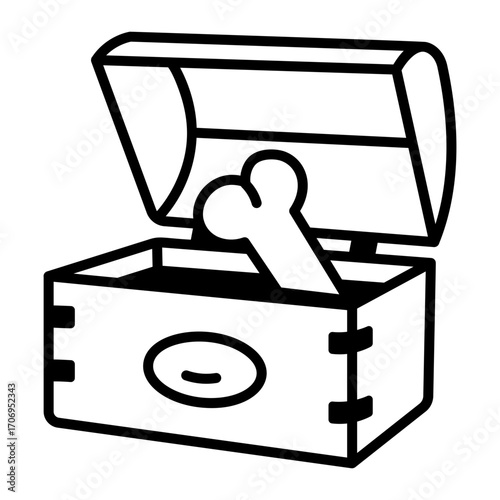 A sketchy style icon showing a mystical box
