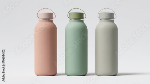 Pastel Water Bottles - Sustainable Hydration in Soft Hues.