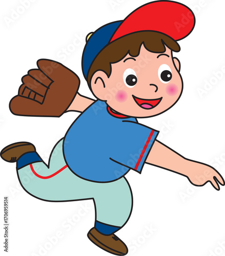 少年野球のピッチャー

