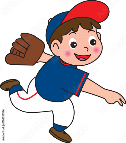 少年野球のピッチャー
