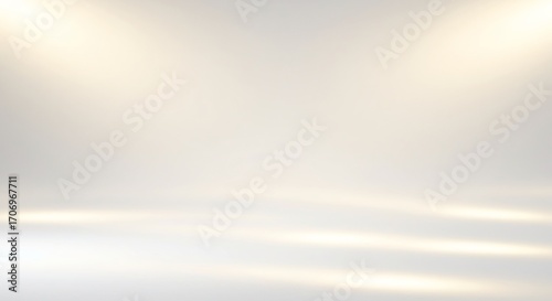 柔らかな光が輝く、滑らかな白背景。上品な質感、シンプル空間。. AI Generated