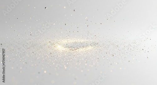 輝く粒子 ソフトな光 美しい渦巻き 抽象的背景. AI Generated