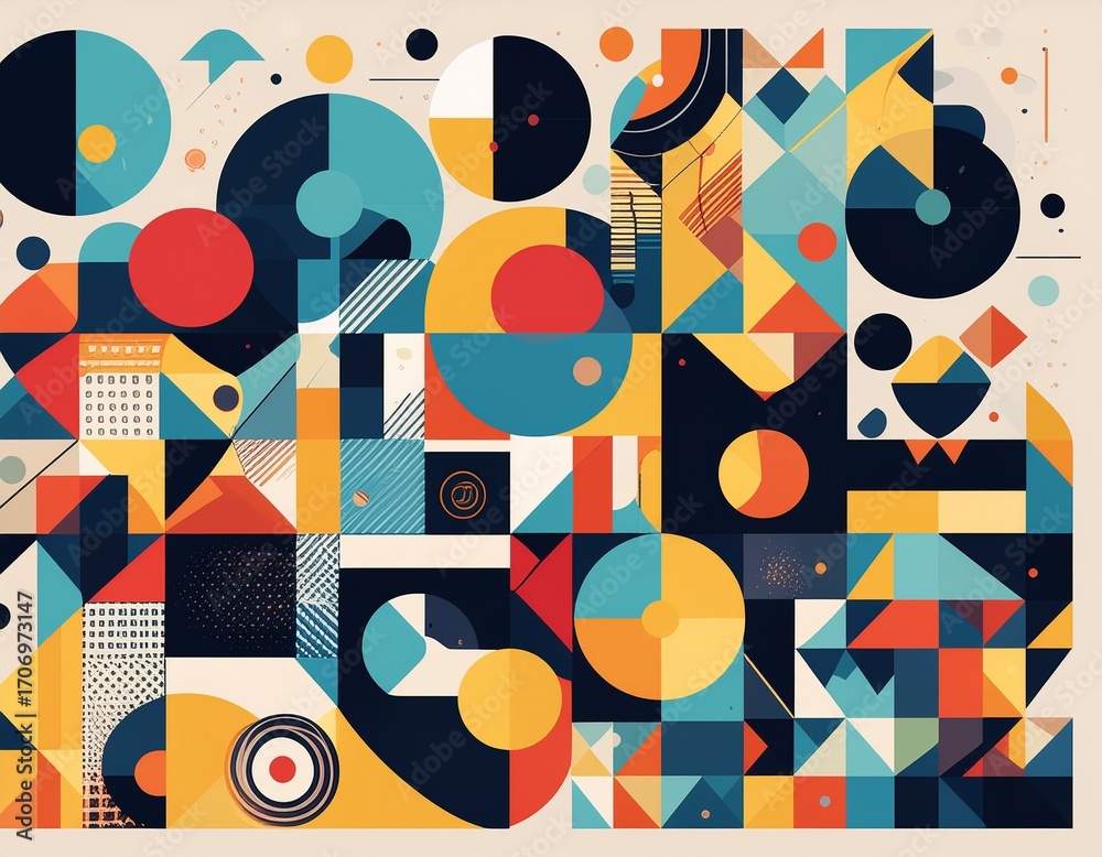 Obraz premium Abstract Geometric Composition