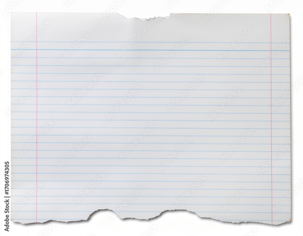 Naklejka premium Torn Lined Paper