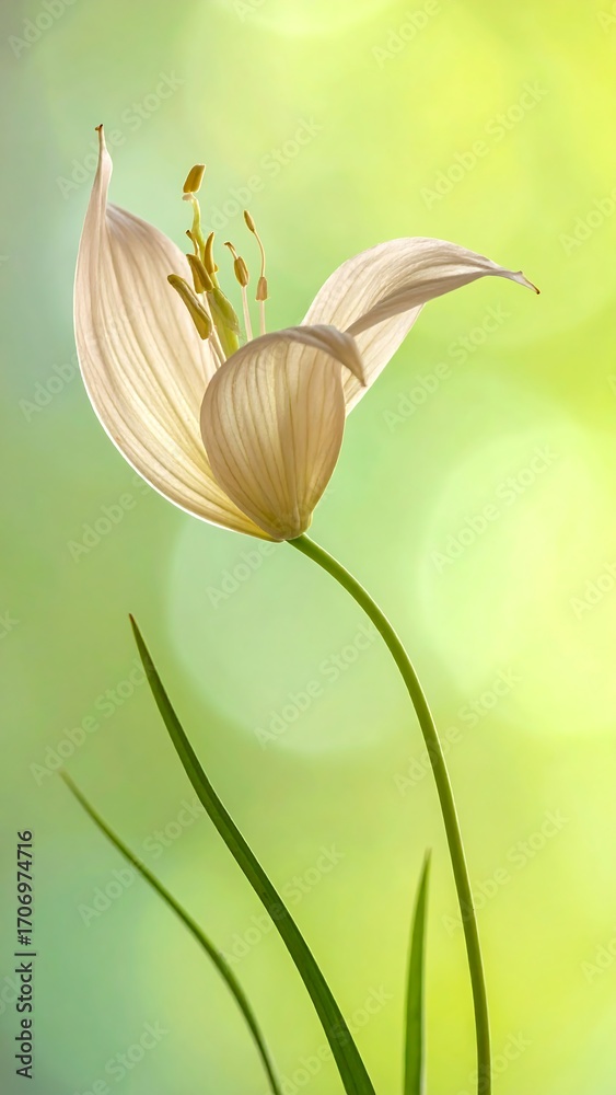 Obraz premium Delicate white flower in soft light