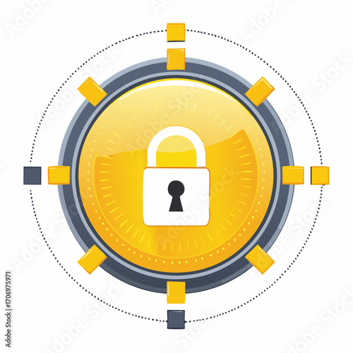 Secure your data with this modern padlock icon for website or application security design element
