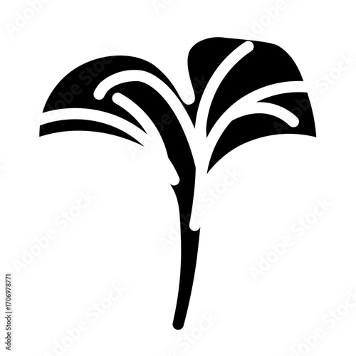leaves tea glyph icon
