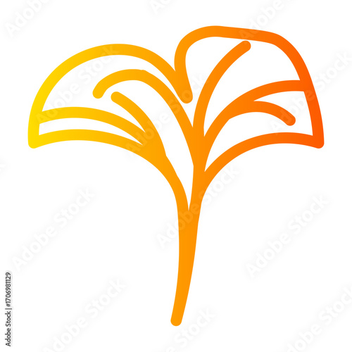 leaves tea gradient icon