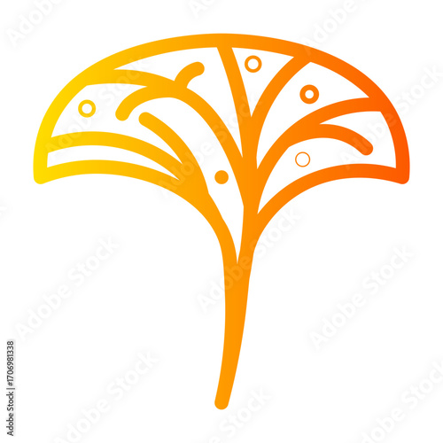 tree leaf gradient icon