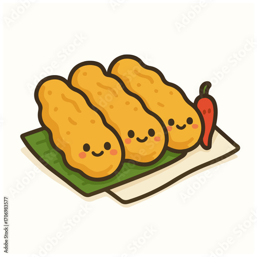 Kawaii Pisang Goreng Trio with Chili