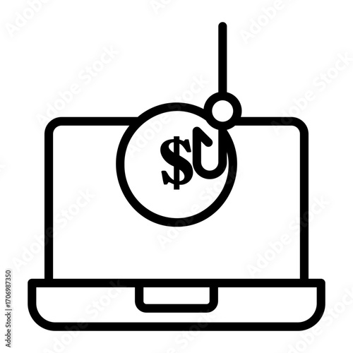 phishing Line Icon