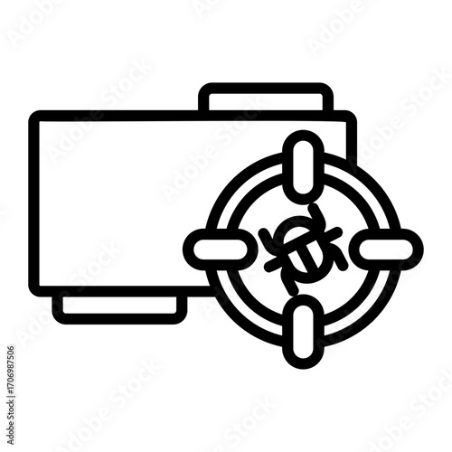 bug Line Icon
