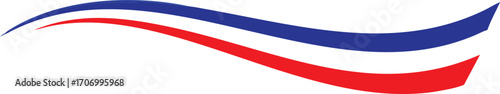 French flag tricolor rainbow curvy design  

