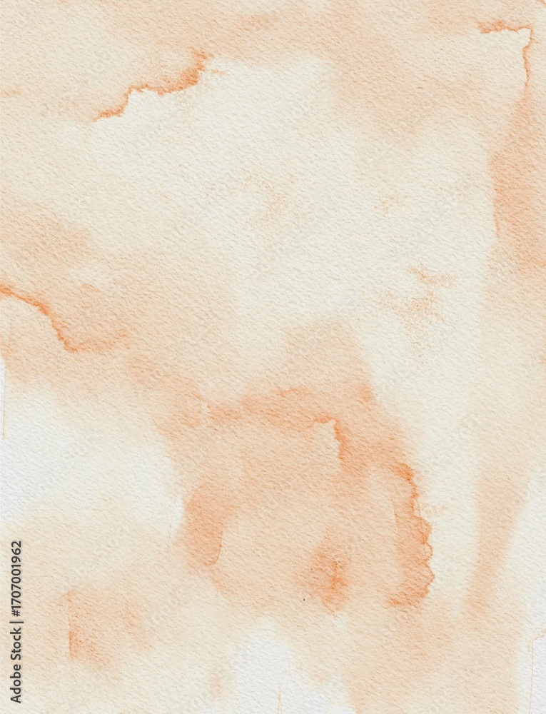 Fototapeta premium Watercolor Wash Texture - Peach and Cream Abstract