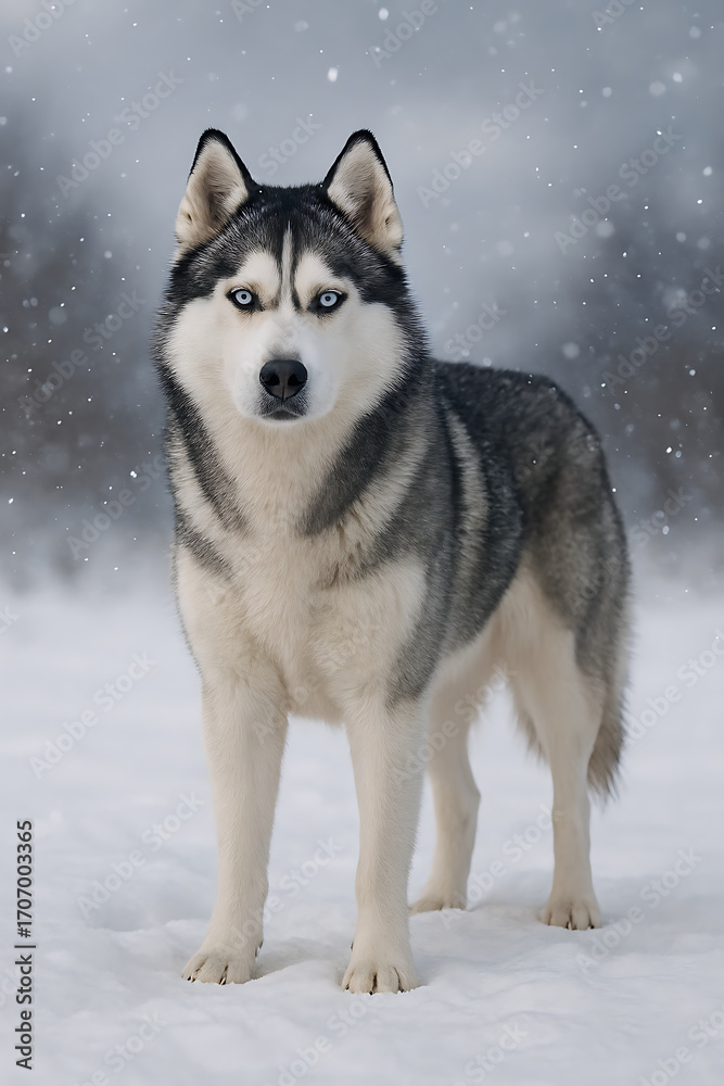 Fototapeta premium siberian husky dog